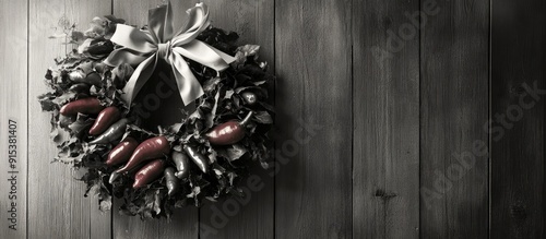 Peppers on a Christmas wrea...
