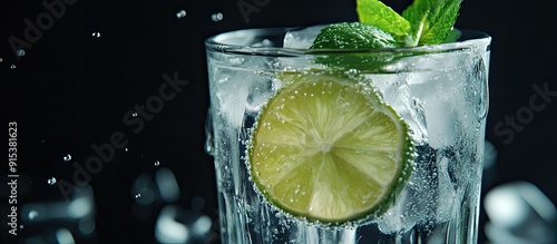 A glass containing cold nat...