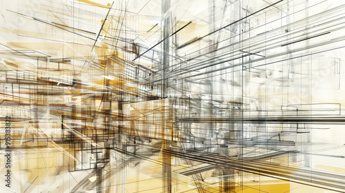 Wallpaper Mural The Fascinating World of Abstract Architectural Drawings: A Blend of Creativity and Innovation. Showcasing Unconventional Designs and Inspiring Spatial Concepts. Torontodigital.ca