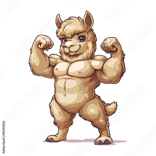 vector illustration icon about muscular animals