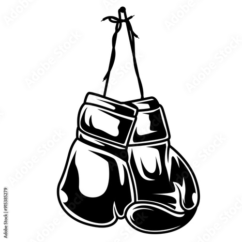 Boxing | Boxing Sports | Boxing Gloves | Boxing Equipment | Mixed Martial Arts | Olympic Game | Boxer Dad | Athletic Boxer | Original Illustration | Vector and Clipart | Cutfile and Stencil