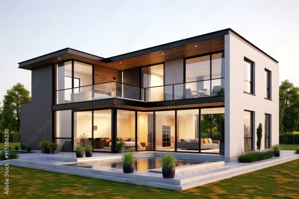 Modern luxury home with pool Modern luxury home with pool