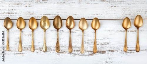 Vintage golden coffee spoon...
