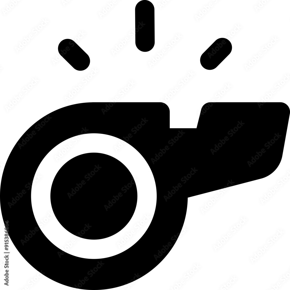 whistle icon. vector glyph icon for your website, mobile, presentation, and logo design.