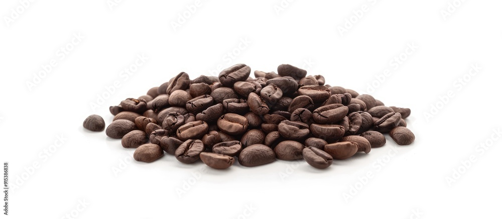 coffee beans against a white background. with copy space image. Place for adding text or design coffee beans against a white background. with copy space image. Place for adding text or design