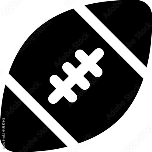 rugby icon. vector glyph icon for your website, mobile, presentation, and logo design.