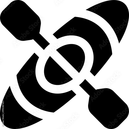 kayak icon. vector glyph icon for your website, mobile, presentation, and logo design.