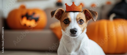 Adorable Jack Russell dog w...
