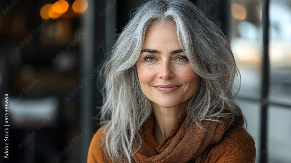 Various depictions of mid-aged women with grey hair, showcasing beauty and positive demeanor, isolated on transparent background, Generative AI Various depictions of mid-aged women with grey hair, showcasing beauty and positive demeanor, isolated on transparent background, Generative AI