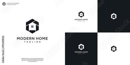 Home Real Estate Architect Construction Logo Design Vector