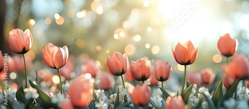 Spring flowers. with copy s...