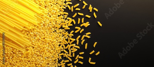 raw macaroni spaghetti clos...