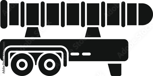 Powerful image representing the transportation of an intercontinental ballistic missile, a symbol of military might and defense strategy