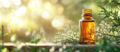 Tea tree essential oil in a...