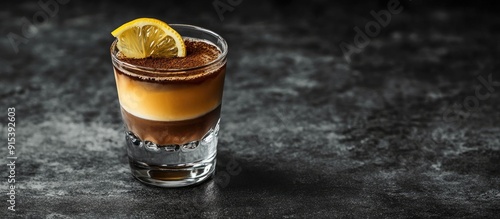 Alcoholic shot cocktail sil...