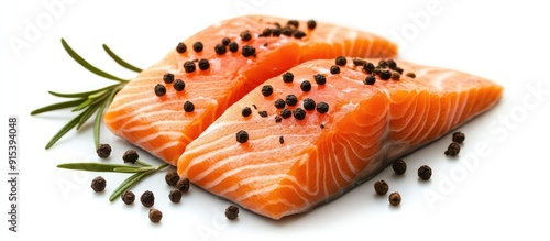 Slice of salmon with pepper...
