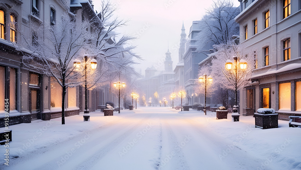 city street in winter city street in winter
