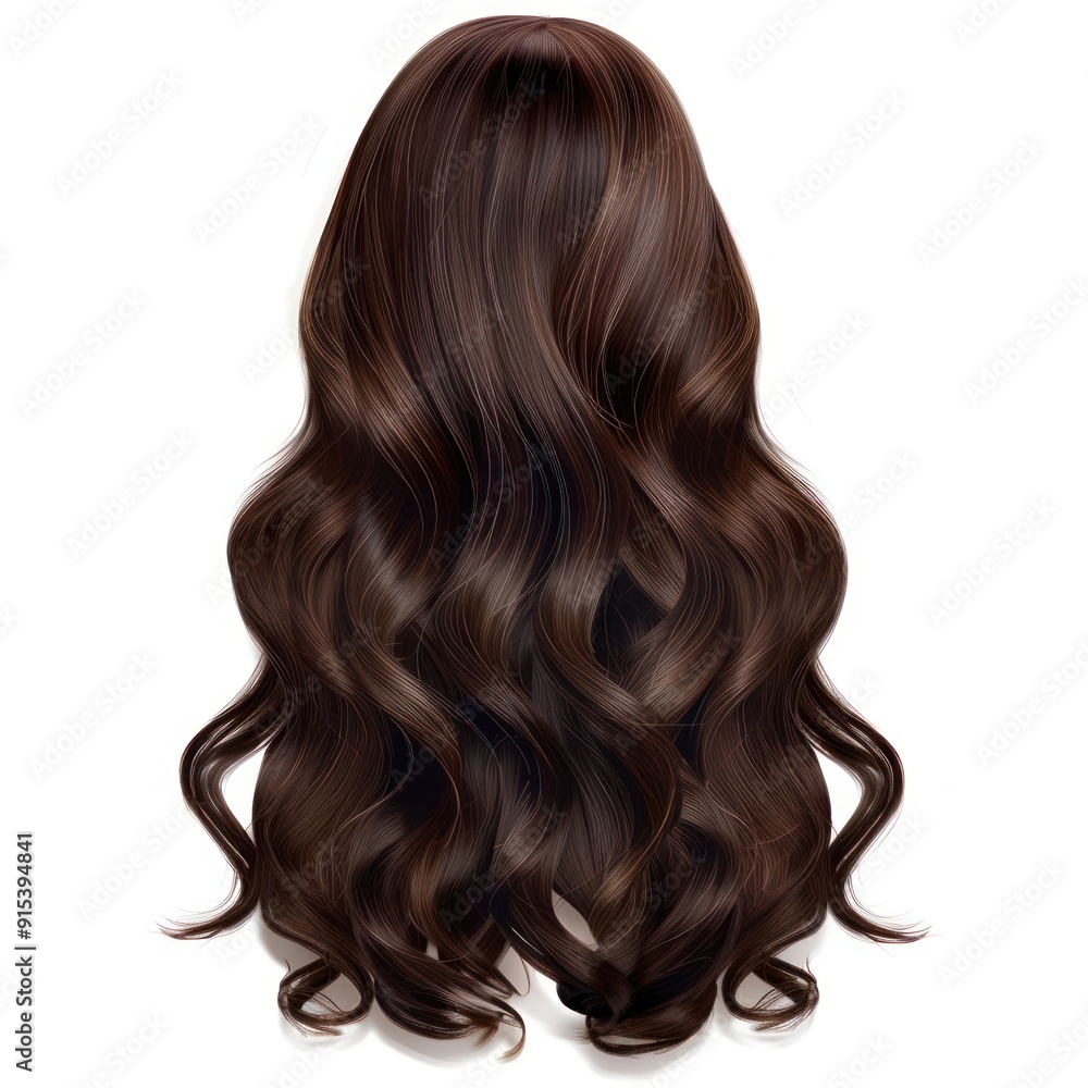 Fototapeta premium Luxurious brown wavy hair