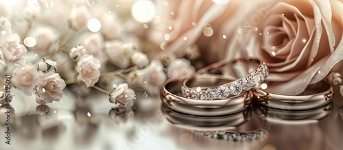 wedding rings close up. wit...