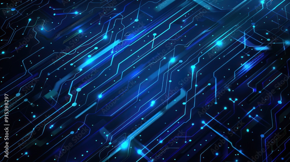 Abstract Blue Circuit Board Design Abstract Blue Circuit Board Design