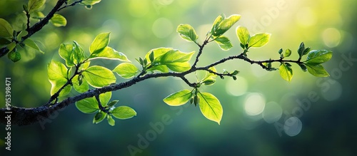 Branch and leaf of a tree a...