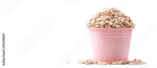 Heap of oat flakes in a pin...