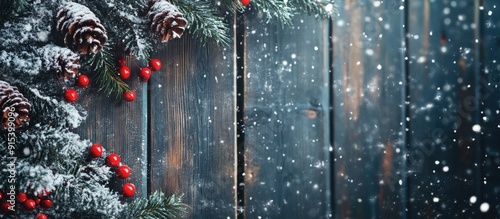 rustic winter holiday backd...