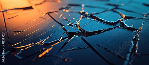 Close up of cracked or spli...
