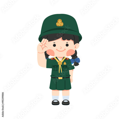girl scout thai making boy scout emblem