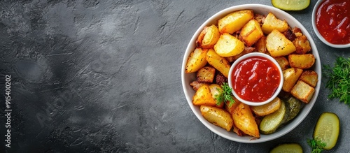 Crispy pan fried potatoes s...