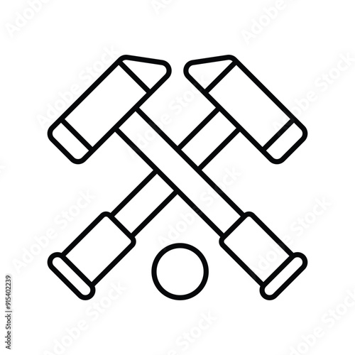 polo  line icon with white background vector stock illustration