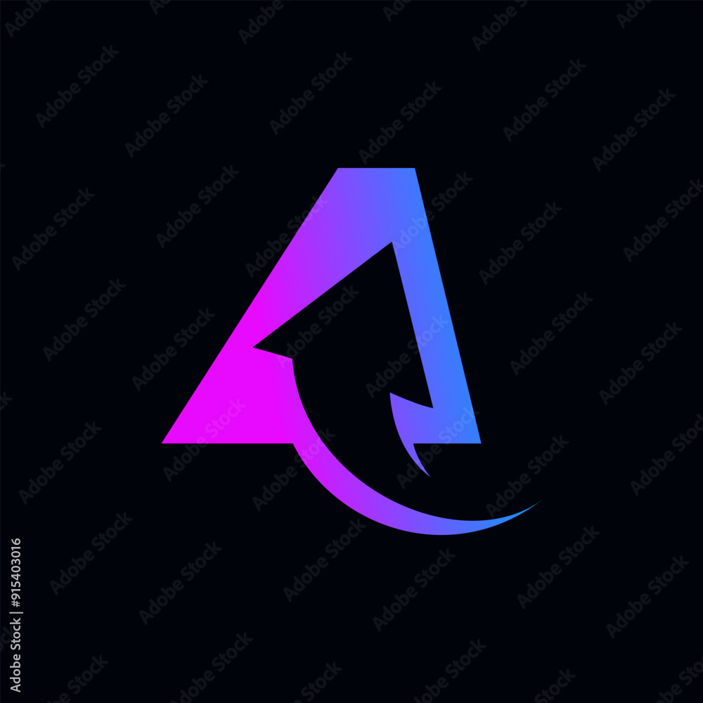 Creative letter A initial incorporated with up arrow logo design Creative letter A initial incorporated with up arrow logo design
