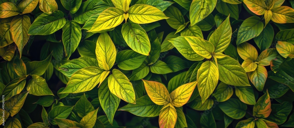 Leaves arrangement Nature theme background Flat lay and top view image. with copy space image. Place for adding text or design Leaves arrangement Nature theme background Flat lay and top view image. with copy space image. Place for adding text or design