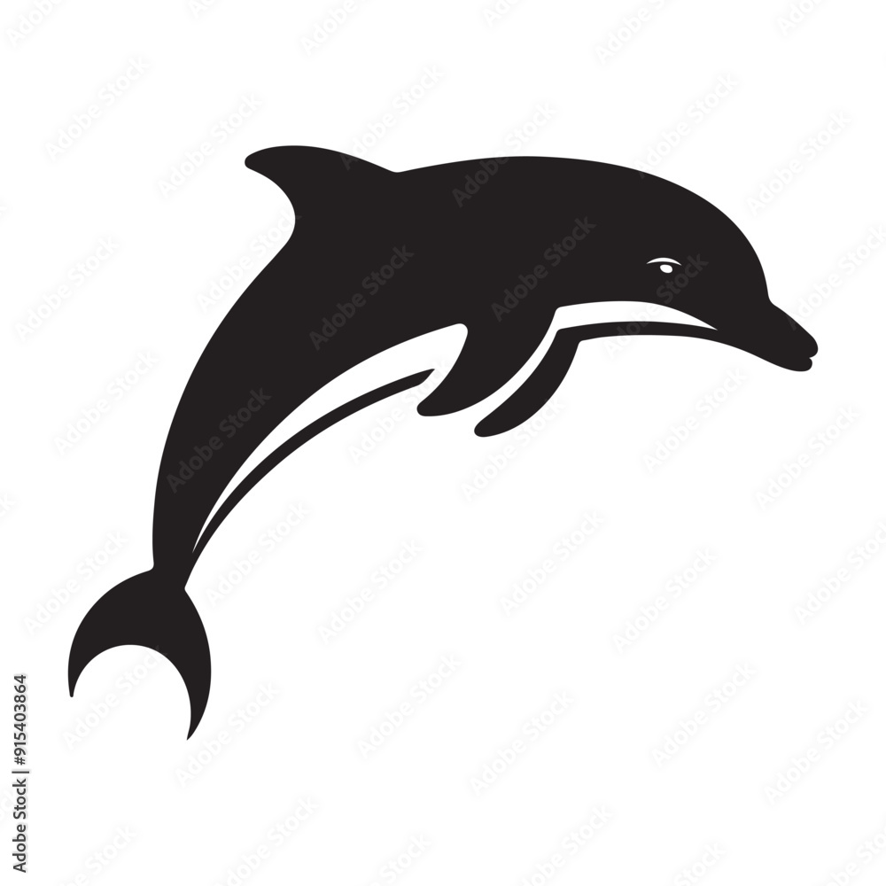 Obraz premium dolphin silhouettes vector design 