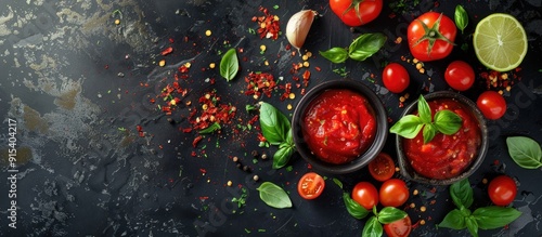 Spicy tomato sauce featurin...