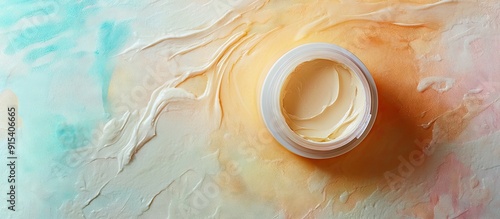 An open cosmetic jar set ag...