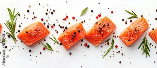 Slice of salmon with pepper...