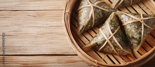 Zongzi Close up copy space ...