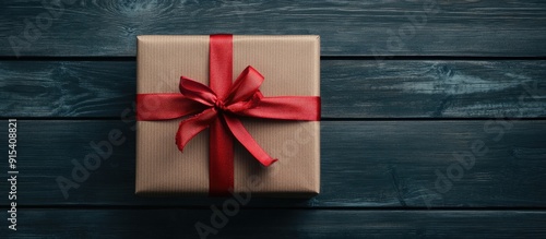 Gift box wrapped in recycle...