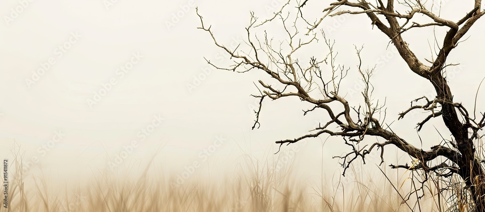 Withered tree Background featuring copyspace for text or lettering Withered tree Background featuring copyspace for text or lettering