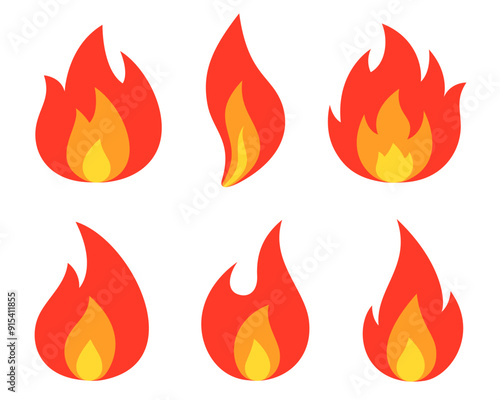 fire icon vector. symbol, sign.