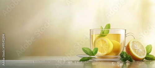 Tea with mint and lemon. wi...