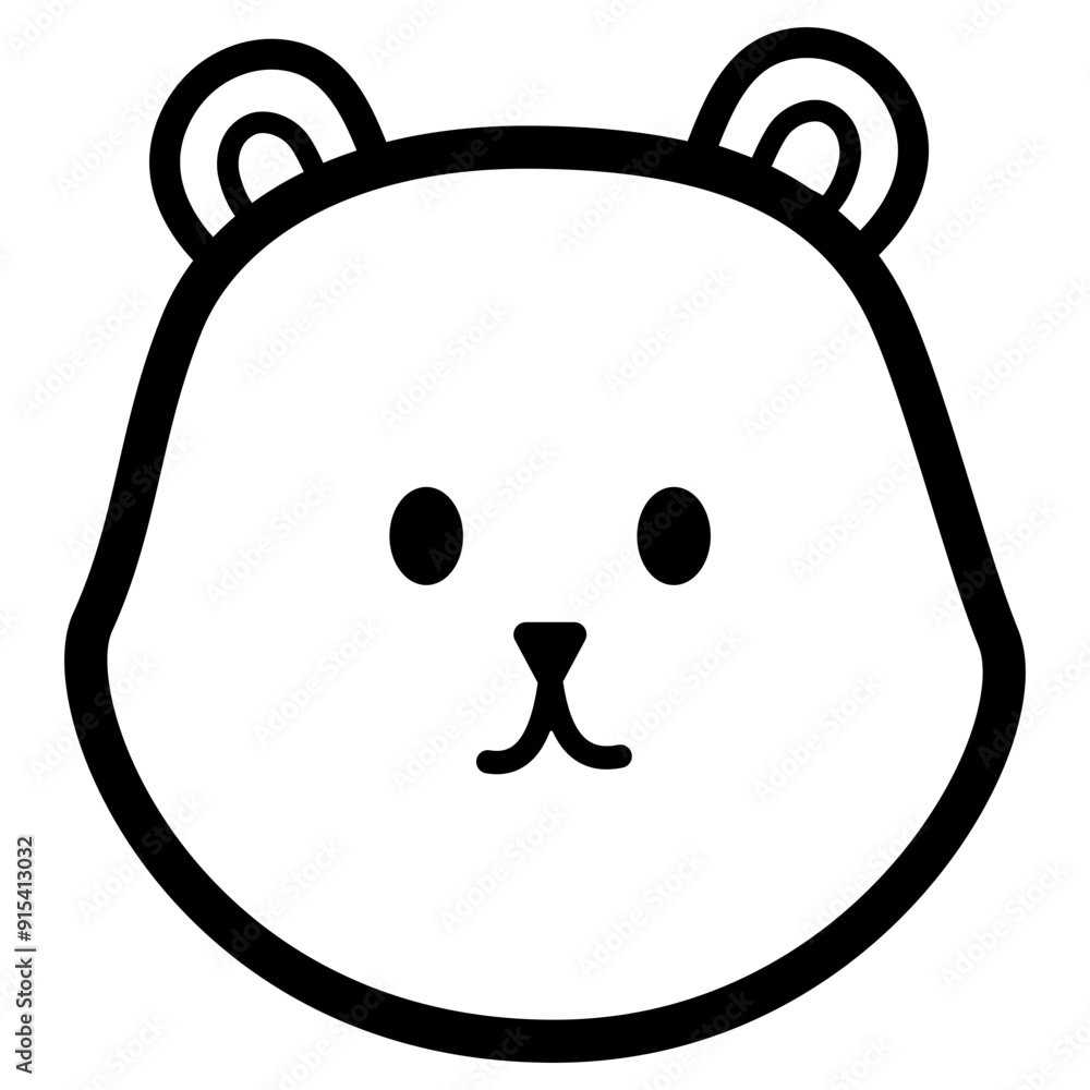 Bear Line Icon Vector Illustration Bear Line Icon Vector Illustration