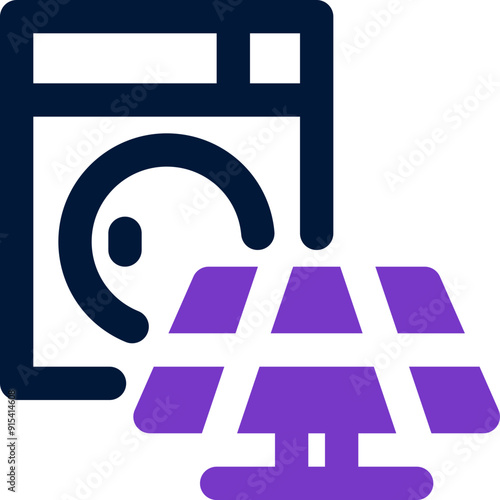 washing machine icon. vector dual tone icon for your website, mobile, presentation, and logo design.