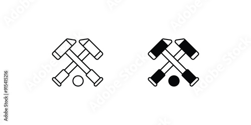 polo  set icon with white background vector stock illustration