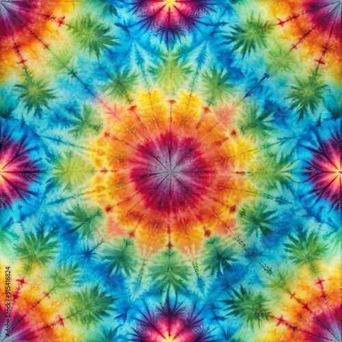 Psychedelic Tie Dye Seamless Pattern