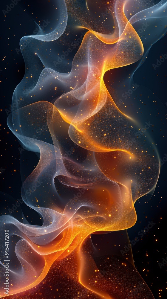 Obraz premium Elegant abstract background illustration with flowing shapes in vibrant colors