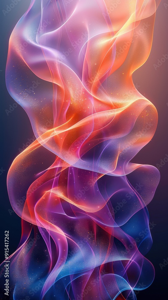 Naklejka premium Elegant abstract vector illustration with flowing colors and light effects