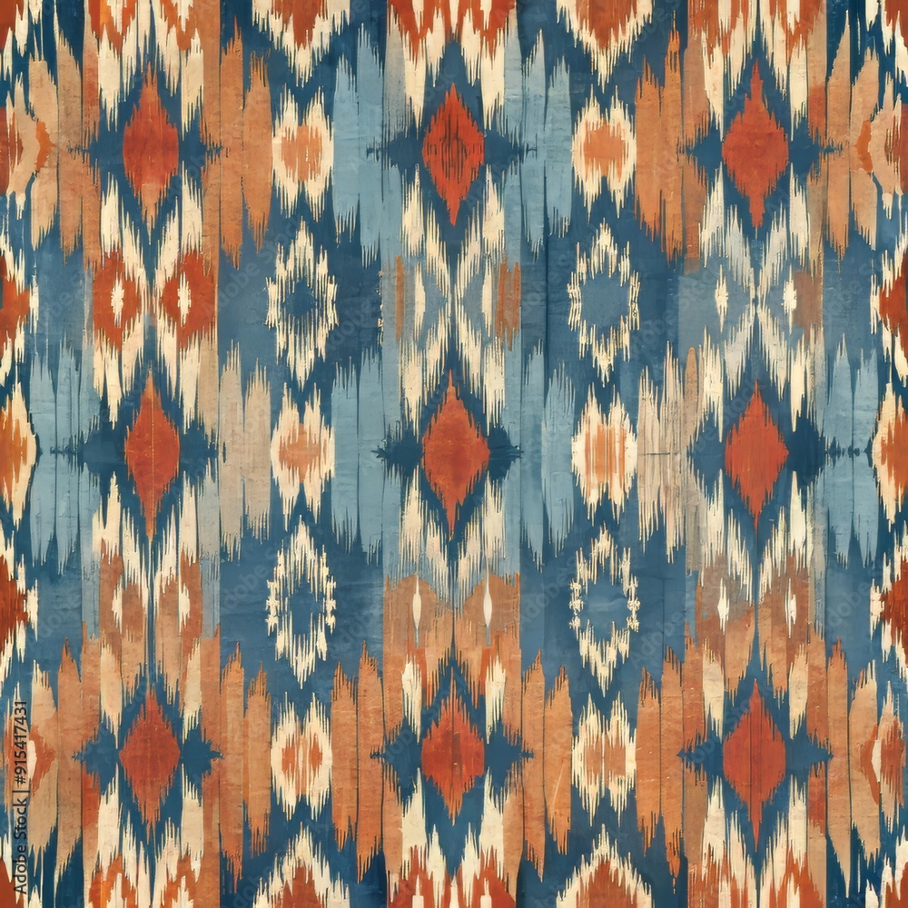 Ethnic abstract ikat art seamless pattern Ethnic abstract ikat art seamless pattern