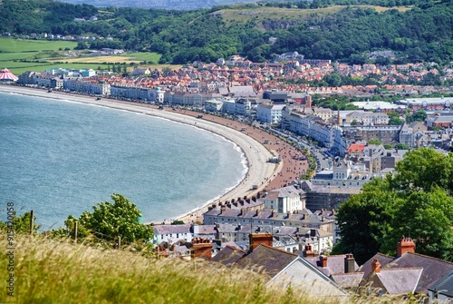 View of Llandudno city and Llandudno Promenade. Wales, United Kingdom. photo